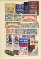 Nagybritannia 122 klf. kiállítási levélzáró 1901-1940 közepes berakóban