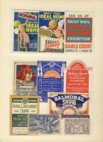 Nagybritannia 122 klf. kiállítási levélzáró 1901-1940 közepes berakóban