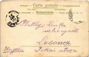 1901 Mali Losinj, Lussinpiccolo; litho (kis szakadás / small tear)