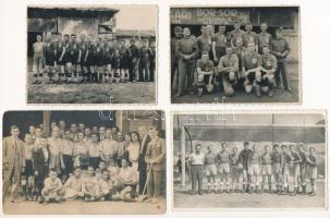 8 db fotó és képeslap magyar focicsapatokkal, futball / 8 photos and postcards of Hungarian football...