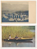 4 db RÉGI sport motívum képeslap: evezés, evezők / 4 pre-1945 sport motive postcards: rowing, rowers
