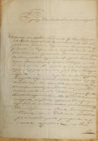 1800 Helytartótanácsi hivatalos levél József nádor saját kezű aláírásával / Ex offo letter Official cover of the Governing Council with the signature of Josephus palatin