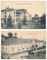 Bártfa, Bártfafürdő, Bardejovské Kúpele, Bardiov, Bardejov; - 5 db RÉGI leporelloból kivágott lap / ...