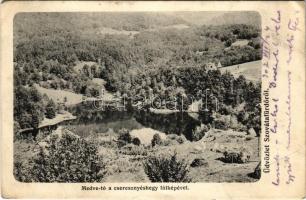 1907 Szováta-fürdő, Baile Sovata; Medve-tó a cseresznyéshegy látképével. Hönig Bernát kiadása / Lacul Ursu / lake (r)
