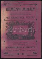 1906 Reményi Mihály magyar királyi és német szabadalomtulajdonos műhangszerész képes fő-árjegyzékének rövidített kivonata. Bp., Athenaeum, 61+2 p. Gazdag fametszetű képanyaggal illusztrált. A hátsó borítón az üzlet kirakatának képével. Kiadói papírkötés, foltos.