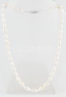 Exkluzív, tenyésztett gyöngy nyaklánc nagyméretű gyöngyökkal. h: 47 cm