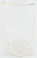 Exkluzív, tenyésztett gyöngy nyaklánc nagyméretű gyöngyökkal. h: 47 cm