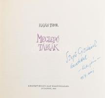 Kaján Tibor: Meglepő táblák. Bp., 1959. Képzőművészeti alap. Vászonkötésben, szakadozott papír védőb...