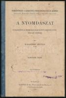 Krasznay István: Nyomdászat. Olvasókönyv a nyomdász-szakirányú iparos­ta­nonciskolák számára. Második rész. Bp., 1914, Lampel R. (Wodianer F. és Fiai). Félvászonkötés, foltos borítóval, helyenként kissé foltos lapokkal, címlapon Szabó István hódmezővásárhelyi könyvkereskedő bélyegzőjével, hátsó szennylapon szakadással.