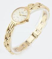 Arany (Au/14k) Helvetia női quartz karóra, működik, jelzett, d:24mm bruttó: 22,69g