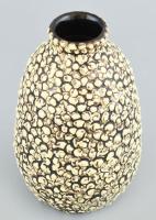 Jelzés nélkül: Retró váza. Borsómázas kerámia, szép állapotban, m: 16 cm
