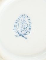 Herendi Viktória mintás körmös mini váza, kézzel festett, jelzett, kopott, m:13cm