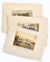 1938 Etyeki katonai életképek, 1938 május - július, 6 db fotó papírlapokon, feliratozva, 5x7 cm és 6x8 cm közötti méretben