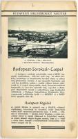 cca 1936-1940 Budapesti Helyiérdekű Vasutak (B.H.É.V) prospektusa a soroksái hév vonalról. Bp., Athenaeum, fekete-fehér fotókkal illusztrált, 7+1 p.