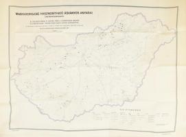 1967 Magyarország hasznosítható ásványos anyagai - Energiahordozók, nagyméretű térkép, 1 : 500.000, M. Állami Földtani Intézet, 500 pld., kis lapszéli szakadással, 118x83 cm
