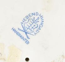 Herendi mézet cipelő maci (mackó, medve), kézzel festett, jelzett, hibátlan, m:14 cm