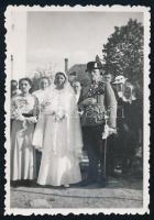 1938 Páty, csendőr esküvője, fotó, 9×6 cm