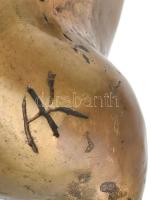 AK jelzéssel, orosz szobrász: Kagyló Vénusz. Öntött, patinázott bronz. m:17cm, h:30cm