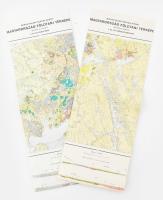 1968 Magyarország földtani térképe 200.000-es sorozat - Veszprém és Székesfehérvár (2 lap), M. Állami Földtani Intézet, 97x70 cm