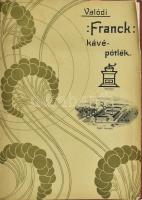 Franck Kávé-Pótlék - mappa, szecessziós mappa, nagyméretű reklám grafikával, kissé kopott egészvászo...