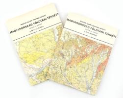 1968 Magyarország földtani térképe 200.000-es sorozat - Tatabánya és Budapest (2 lap), M. Állami Földtani Intézet, 97x70 cm