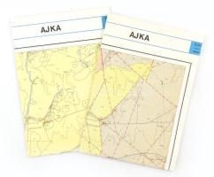 1976 A Bakony hegység földtani térképe 20.000-es sorozat - Ajka (2 lap), szerk.: Mészáros József, M. Állami Földtani Intézet, 99x69 cm