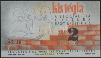 1949 Téglajegy a szocialista kultúra nagy épületéhez