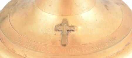 Ezüst (Ag) felső résszel (csésze), keresztény liturgikus kehely, alja réz. jelzett: Sterling, Vésett...