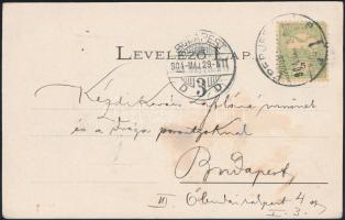 1904 Kézdi-Kovács László (1864-1942) festőművész, műkritikus autográf sorai képeslapon családjához E...