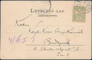 cca 1904 Kézdi-Kovács László (1864-1942) festőművész, műkritikus autográf sorai képeslapon családjáh...