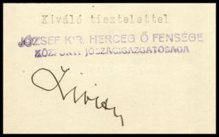 1923 Bp., József kir. herceg központi jószágigazgatósága Kokas József nyugalmazott főhercegi uradalm...