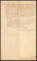 1880 Szeged, 1848-as honvéd hadnagy házasságkötése ügyében írt levél, egy a feloszlatott második szé...
