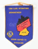 Lions Club International Jugendaustausch ifjúsági sportzászló, 23,5x16 cm