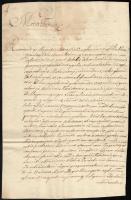 1745 Mária Terézia rendeletének korabeli kézzel írt másolata.