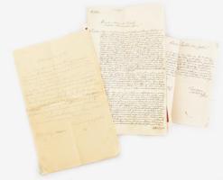 cca 1750-1940 7 db okmány, , kézirat hivatalos levél, nyugta