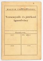 1957 Arcképes úszószövetségi igazolvány (Óbudai Hajógyár S. K.)