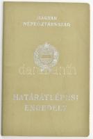 1981 Arcképes határátlépési engedély magyar-jugoszláv viszonylat / kishatár útlevél