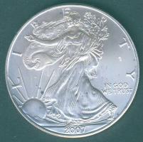 USA 2007. 1$/1oz Ag "Liberty" T:1 Tanúsítvánnyal!