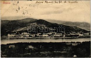 1909 Orsova, látkép. Hutterer G. kiadása / general view (EK)