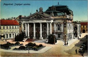 Nagyvárad, Oradea; Szigligeti színház, automobilok / theatre, automobiles