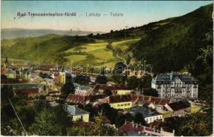 1918 Trencsénteplic, Trencianske Teplice; látkép, fürdő / general view, spa (EB)