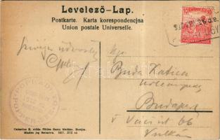 1918 Tátra, Magas-Tátra, Vysoké Tatry; Poprádi-tó és csúcs. Cattarino S. utóda Földes Samu kiadása /...