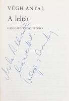 Végh Antal: A leltár. 1977, Szerző. DEDIKÁLT! Kiadói papírkötés, előzéklap félig kiszakadt, egyébkén...