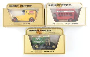3 db Matchbox models of yesteryear játék kisautók eredeti dobozában