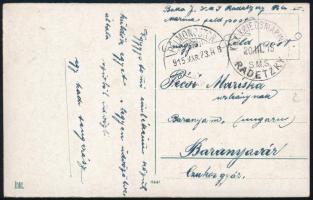 1915 Tábori posta képeslap S.M.S. RADETZKY