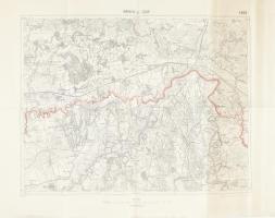 1925 Mándok és Csap környékének katonai térképe, 1:75 000, M. Kir. Állami Térképészet, 48×62 cm