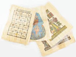 4 db egyiptomi kézzel festett papirusz 30x40 cm