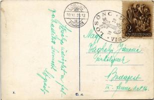 1938 Losonc, Lucenec; mozaiklap, zsinagóga / multi-view postcard with synagogue + "1938 Losonc ...