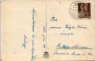 1944 Léva, Levice; Ősi vár romjai. Hajdú foto / Levicky hrad / castle ruins + "M. KIR. MOZGÓPOS...