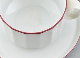 Rosenthal porcelán art deco hiányos étkészlet: leveses, salátás tál, szószos alátéttel, 6 db mély, 3...